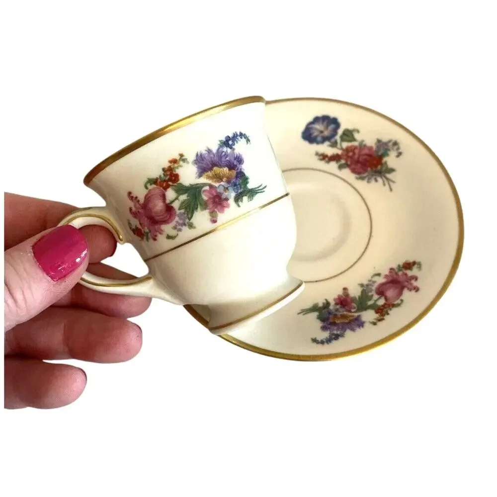 Vintage Lamberton Ivory Tea Cup & Saucer Set Demi